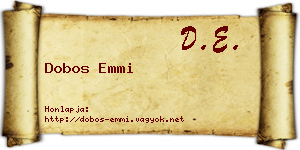 Dobos Emmi névjegykártya